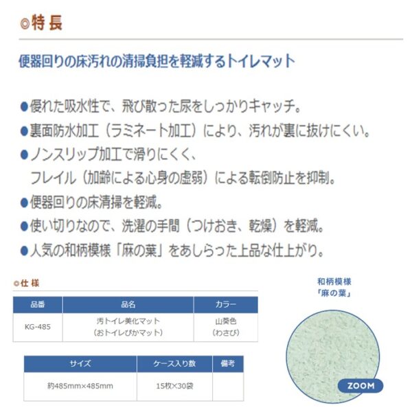 2z10007894<br>汚トイレ美化マット(15枚入) - 画像 (2)